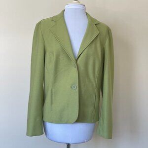 Talbots Soft Shell Green Cardigan Blazer Size LP